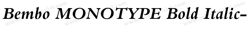 Bembo MONOTYPE Bold Italic字体转换